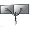 Image de Neomounts DS70-750BL2 - Kit de montage (support de montage pour bureau) - bras double réglable en hauteur et en mouvement - pour 2 écrans LCD - noir - Taille d'écran : 17"-27" - pinces montables, oeillet