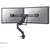 Image de Neomounts DS75-450BL2 - Kit de montage (bras articulé, serre-joint, attache topfix) - pleine action - pour 2 écrans LCD - noir - Taille d'écran : 17"-32" - ordinateur de bureau