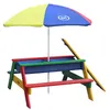 Image de AXI Table sable et eau NICK Arc en ciel avec parasol Arc en ciel 90x80x56cm