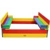 Image de Bac Ã Sable Enfant Multicouleur  Bac Ã Sable Pour Enfants En Bois Fsc Avec Couvercle & Banc  100 X 95 Cm - Axi Ella