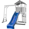 Image de Axi Structure De Jeu Beach Tower Gris Blanc Avec Cadre D'escalade Et Toboggan Bleu