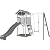 Image de Axi Structure De Jeu Beach Tower Blanc Gris Avec 1 Balancoire Et Toboggan Gris