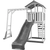 Image de Axi Structure De Jeu Beach Tower Blanc Gris Avec Cadre Escalade Et Toboggan Gris