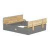 Image de Bac Ã Sable Enfant Gris  Bac Ã Sable Pour Enfants En Bois Fsc Avec Couvercle & Banc  100 X 95 Cm - Axi Ella