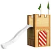 Image de Tour De Jeux Avec Toboggan Blanc  Aire De Jeux Pour L'extÃ©rieur  Maisonnette / Cabane De Jeu En Bois Fsc - Axi Arthur