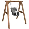 Image de Axi Baby Swing Marron Avec Assise Gris Et Blanche