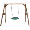 Image de Pragma Axi Portique En Bois Marron Avec Balançoire - Siège Nid Rond