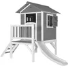 Image de Axi Maison Enfant Beach Lodge Xl En Gris Avec Toboggan En Blanc