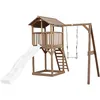 Image de Axi Beach Tower With Single Swing Brown - Toboggan Blanc
