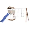 Image de Pragma Axi Beach Tower With Double Swing Brown/White - Blue Slide
