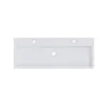 Image de Lavabo SPRING VOW RIHO 120x40x8 cm 2 trous en composite de marbre-Blanc-Blanc-120 --