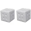 Image de vidaXL Tabourets cube Blanc