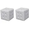 Image de vidaXL Vidaxl Tabourets Cube Blanc