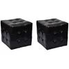 Image de vidaXL vidaXL Tabourets cube Noir