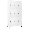 Image de vidaXL Armoire à casier avec 9 compartiments Acier 90x45x180 cm Gris 20157