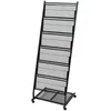 Image de vidaXL vidaXL Porte-revues 47,5 x 43 x 133 cm Noir A4