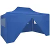 Image de vidaXL Vidaxl Tente Pliable Avec 4 Parois Latérales 3 X 4,5 M Bleu