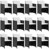 Image de Vidaxl Salon De Jardin 13 Pcs Avec Coussins RÃ©sine TressÃ©e Noir