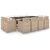 Image de vidaXL Ensemble à manger d'extérieur et coussins 13 pcs Résine tressée42553