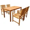 Image de Vidaxl Ensemble Ã Manger D'extÃ©rieur 5 Pcs Bois D'acacia Solide