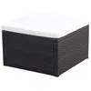 Image de vidaXL Tabouret / repose-pied Résine tressée 53 x 53 x 30 cm Marron 42670