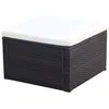 Image de vidaXL Tabouret / repose-pied RÃ©sine tressÃ©e 53 x 53 x 30 cm Marron