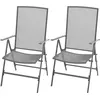 Image de Chaises Empilables De Jardin 2 Pcs Acier Gris Vidaxl Vidaxl