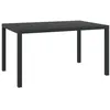 Image de vidaXL Table de jardin noir 150 x 90 x 74 cm Aluminium et WPC42791