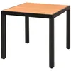 Image de vidaXL Table de jardin Marron 80 x 80 x 74 cm Aluminium et WPC42793