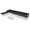 Image de Vidaxl Salon De Jardin 5 Pcs TextilÃ¨ne Aluminium Noir