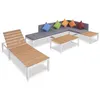 Image de vidaXL Salon de jardin 5 pcs avec coussins Aluminium et WPC42870
