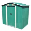 Image de Vidaxl Abri De Stockage Pour Jardin MÃ©tal Vert 204 X 132 X 186 Cm