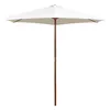 Image de vidaXL Yueyinnkeji Parasol Avec Poteau En Bois 270 X 270 Cm Blanc Crème Type