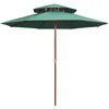 Image de Vidaxl Parasol De Terrasse 270 X 270 Cm Poteau En Bois Vert
