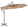 Image de vidaXL Vidaxl Parasol Avec Éclairage Led 300cm Poteau En Métal Sable