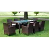 Image de vidaXL Ensemble à manger d'extérieur avec coussins 9pcs Résine tressée