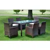 Image de vidaXL Ensemble à manger d'extérieur 7 pcs et coussins Résine tressée43119