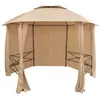 Image de vidaXL Chapiteau tente de jardin avec rideaux Hexagonal 360 x 265 cm43166