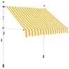 Image de vidaXL Auvent rétractable manuel 150 cm Rayures oranges et blanches