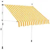 Image de vidaXL Auvent rétractable manuel 200 cm Rayures oranges et blanches43232