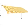 Image de vidaXL Auvent rétractable manuel 350 cm Rayures oranges et blanches43235