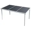 Image de vidaXL Table de jardin 150x90x74 cm Noir Acier