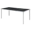 Image de vidaXL Table de jardin 190x90x74 cm Noir Acier
