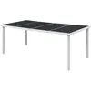 Image de vidaXL Vidaxl Table De Jardin 190x90x74 Cm Noir Acier