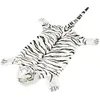 Image de vidaXL Tapis en peluche en forme de tigre 144 cm Blanc80169