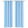 Image de vidaXL Rideau avec oeillets métalliques 2 pcs 135 x 175 cm Turquoise132207