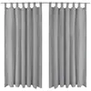 Image de vidaXL Rideau occultant avec boucles 2 pcs 140 x 175 cm Gris132213