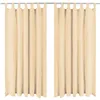 Image de Vidaxl Rideau Occultant Avec Boucles 2 Pcs 140 X 225 Cm Beige