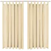 Image de vidaXL Rideau occultant avec boucles 2 pcs 140 x 245 cm Beige132218