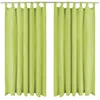 Image de vidaXL Rideau occultant avec boucles 2 pcs 140 x 175 cm Vert